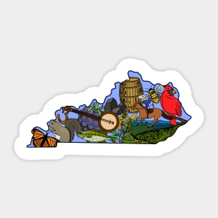 Kentucky State Symbols Art Sticker